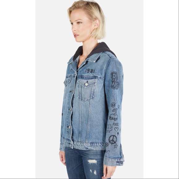 Lauren Moshi Stevie Varsity Panther Jean Jacket - Picture 2 of 16